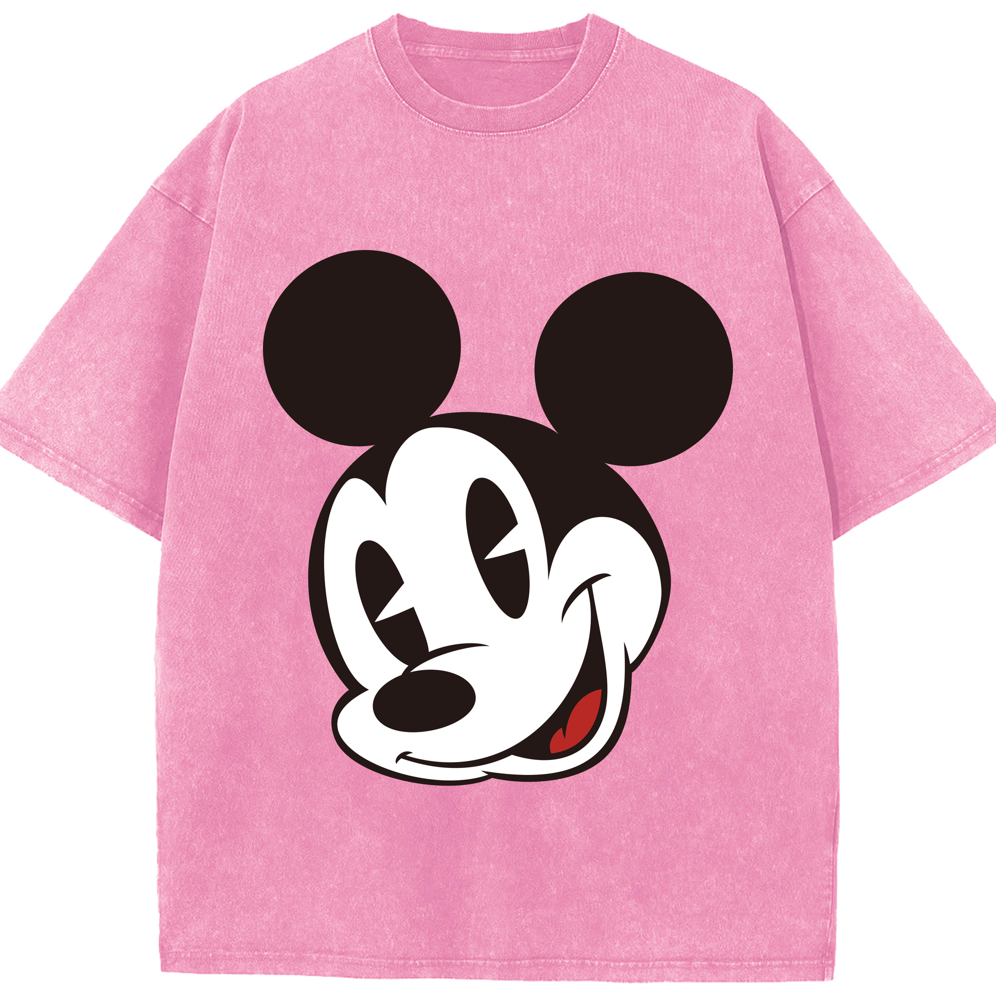 （画像用） ミッキーマウス Mickey Mouse 綿100% ヴィンテージ風 半袖Tシャツ（フロントプリント）
